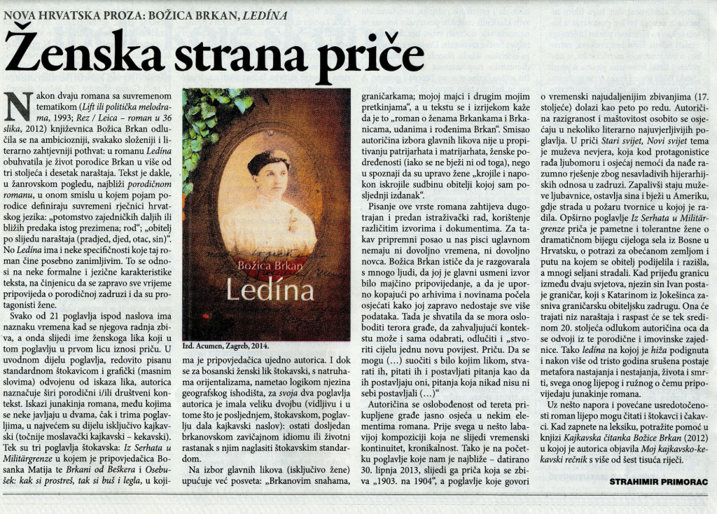 S.Primorac o LEDINI u Vijencu,14.5.2015.