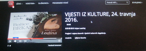 f Ledina u Vijestima iz kulture 600 24.4.2016.